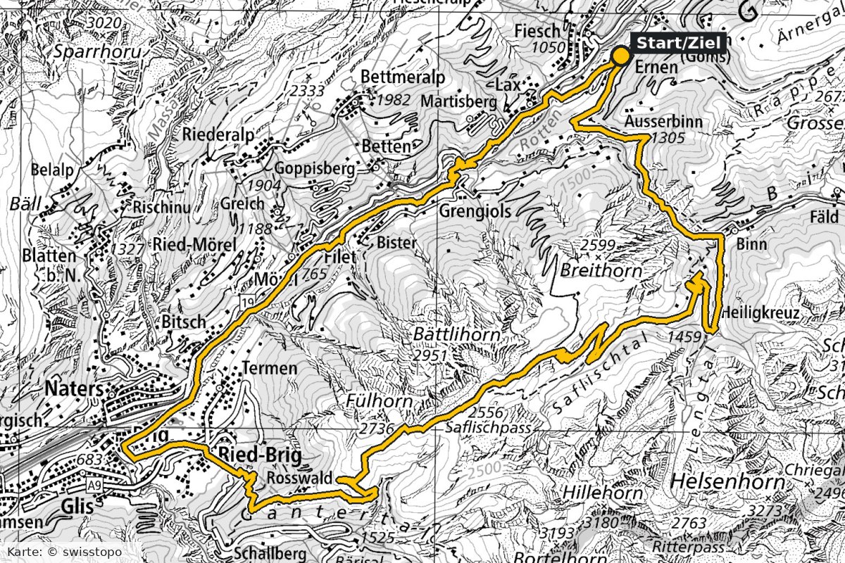 Wallis Gipfelstürmer Camp – Karte Tag 2
